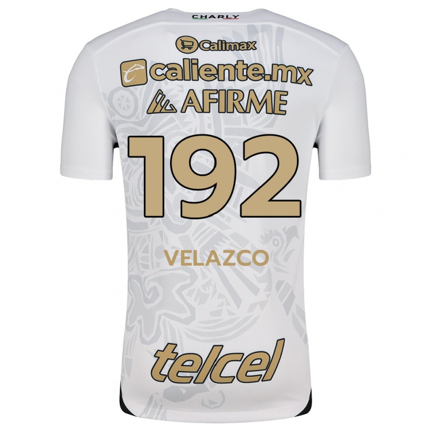 Kandiny Hombre Camiseta Emiliano Velazco #192 Blanco Negro 2ª Equipación 2024/25 La Camisa Chile