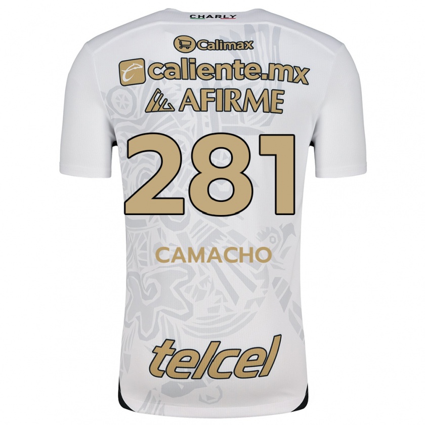 Kandiny Hombre Camiseta Javier Camacho #281 Blanco Negro 2ª Equipación 2024/25 La Camisa Chile