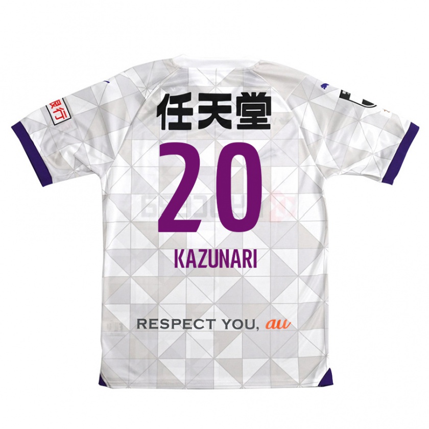 Kandiny Hombre Camiseta Kazunari Kita #20 Blanco Morado 2ª Equipación 2024/25 La Camisa Chile