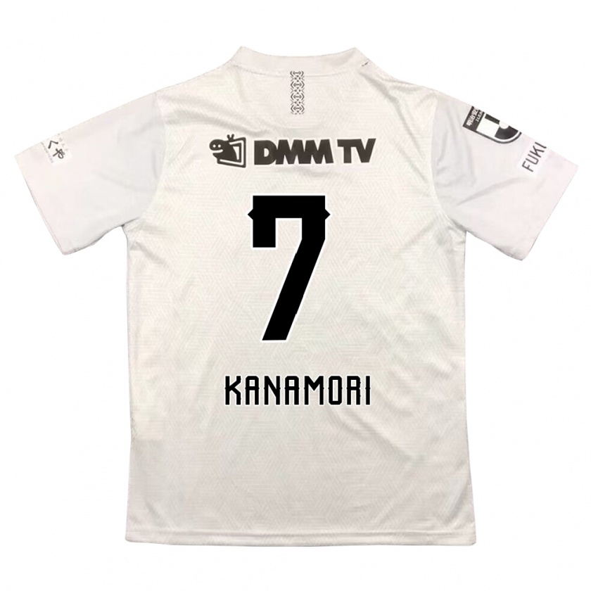 Kandiny Hombre Camiseta Takeshi Kanamori #7 Gris Negro 2ª Equipación 2024/25 La Camisa Chile