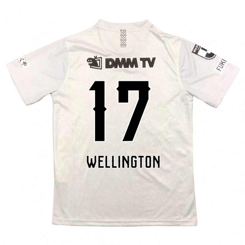 Kandiny Hombre Camiseta Wellington #17 Gris Negro 2ª Equipación 2024/25 La Camisa Chile