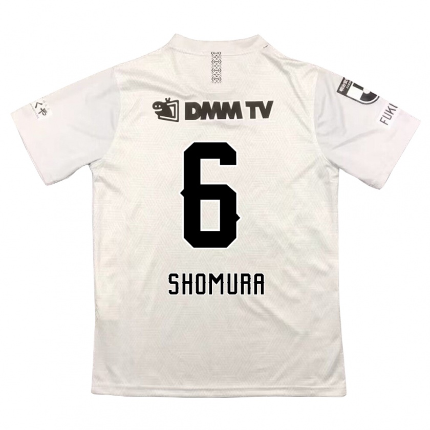 Kandiny Hombre Camiseta Tomoki Shomura #6 Gris Negro 2ª Equipación 2024/25 La Camisa Chile