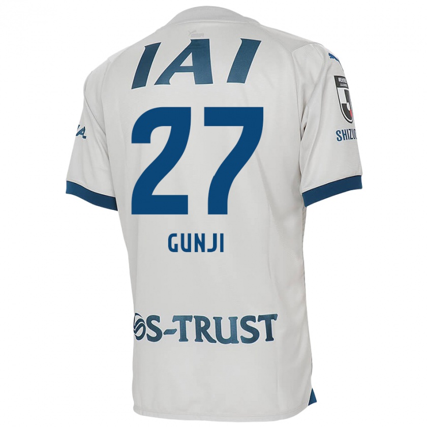 Kandiny Hombre Camiseta Riku Gunji #27 Blanco Azul 2ª Equipación 2024/25 La Camisa Chile