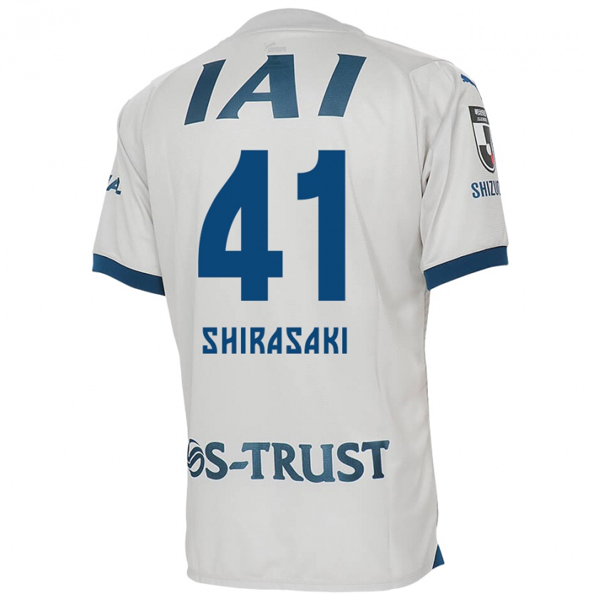 Kandiny Hombre Camiseta Ryohei Shirasaki #41 Blanco Azul 2ª Equipación 2024/25 La Camisa Chile