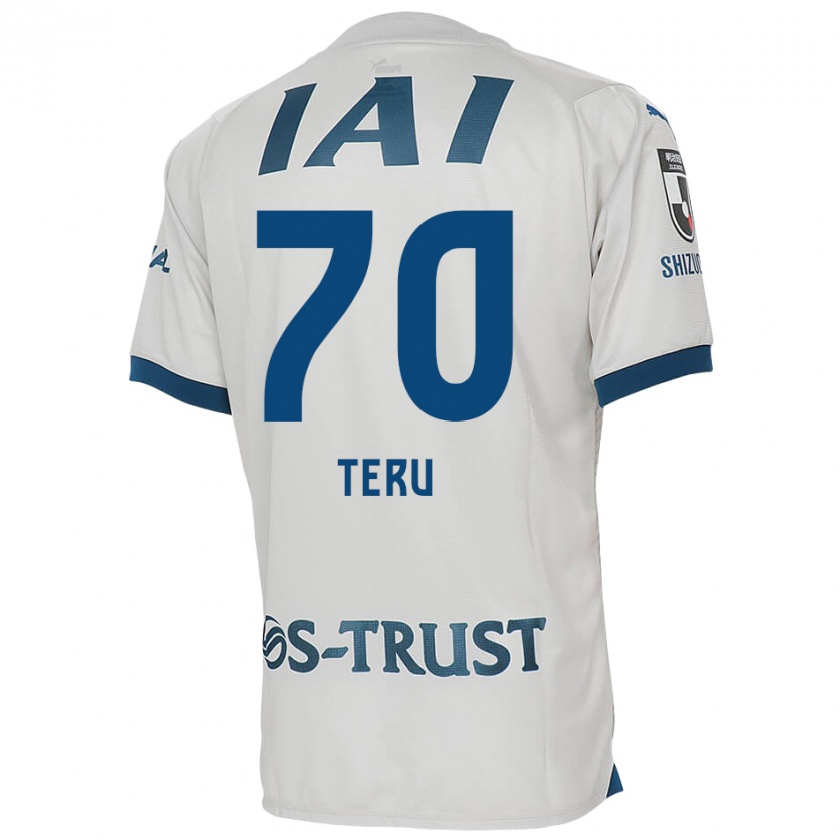 Kandiny Hombre Camiseta Teruki Hara #70 Blanco Azul 2ª Equipación 2024/25 La Camisa Chile