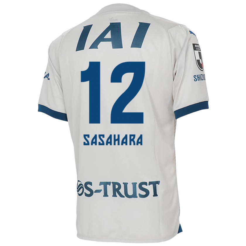 Kandiny Hombre Camiseta Kenshin Sasahara #12 Blanco Azul 2ª Equipación 2024/25 La Camisa Chile