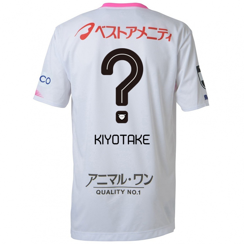 Kandiny Hombre Camiseta Hiroshi Kiyotake #0 Blanco Azul Rosa 2ª Equipación 2024/25 La Camisa Chile