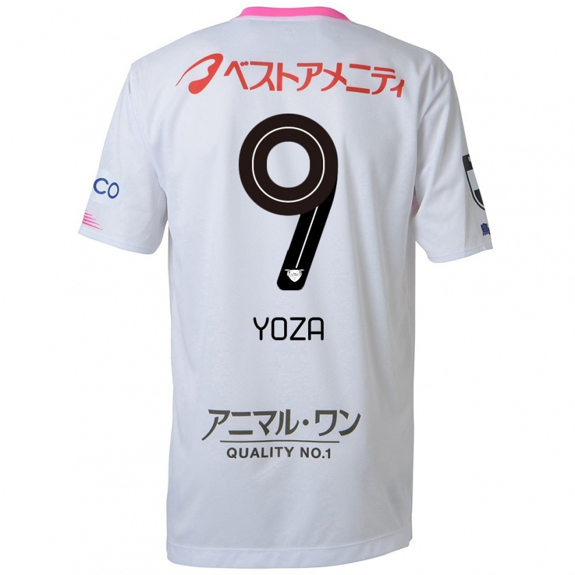 Kandiny Hombre Camiseta Tomomichi Yoza #9 Blanco Azul Rosa 2ª Equipación 2024/25 La Camisa Chile