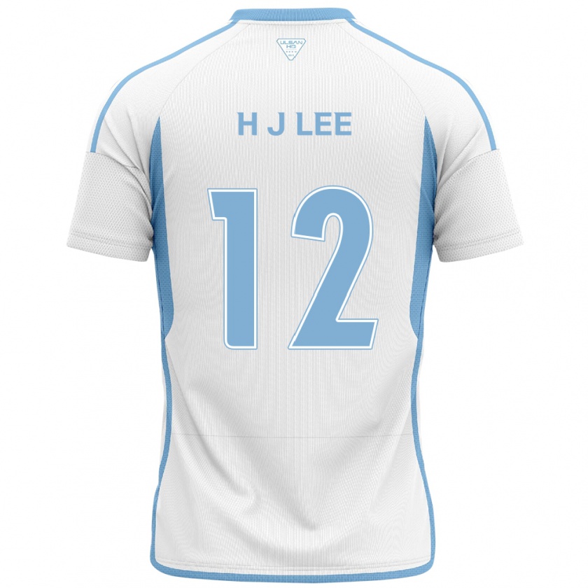 Kandiny Hombre Camiseta Jae-Hyung Lee #12 Blanco Azul 2ª Equipación 2024/25 La Camisa Chile