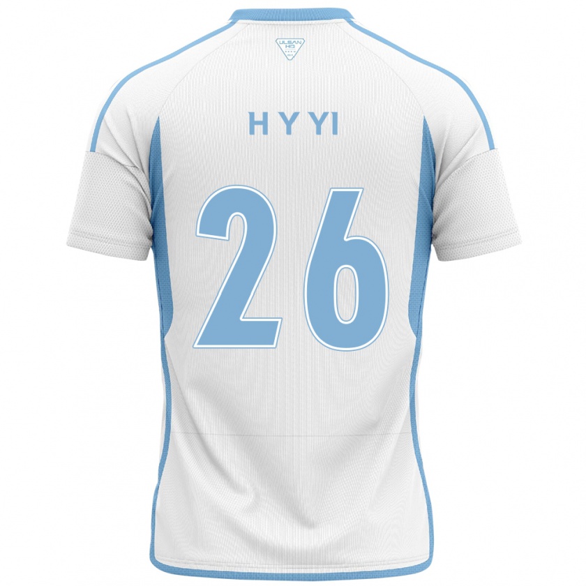 Kandiny Hombre Camiseta Yong-Hyeon Yi #26 Blanco Azul 2ª Equipación 2024/25 La Camisa Chile