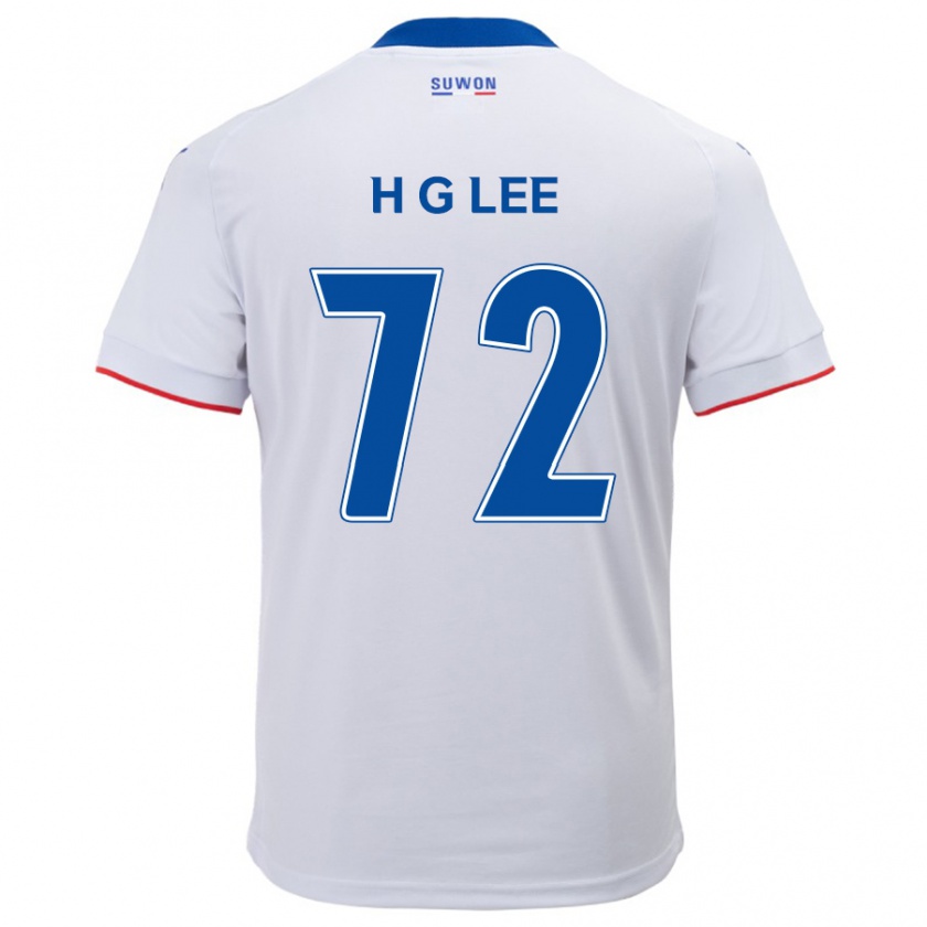 Kandiny Hombre Camiseta Geon-Hee Lee #72 Blanco Azul 2ª Equipación 2024/25 La Camisa Chile