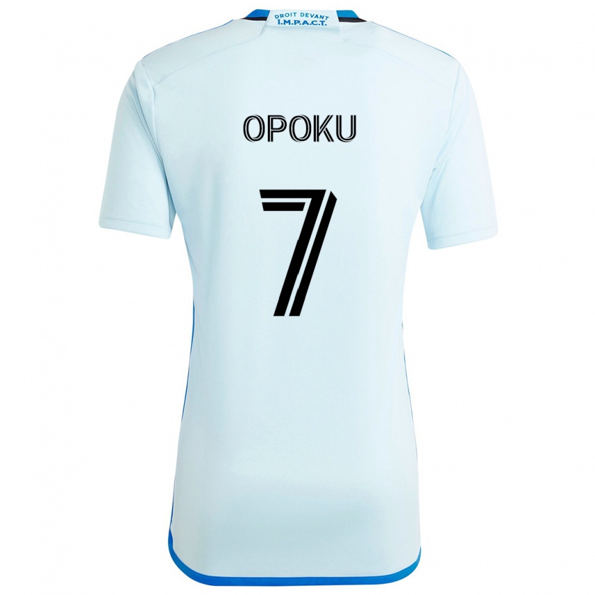 Kandiny Hombre Camiseta Kwadwo Opoku #7 Azul Hielo 2ª Equipación 2024/25 La Camisa Chile