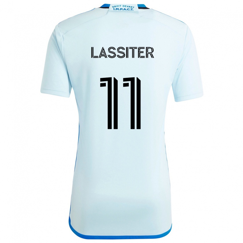 Kandiny Hombre Camiseta Ariel Lassiter #11 Azul Hielo 2ª Equipación 2024/25 La Camisa Chile