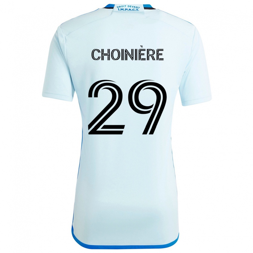 Kandiny Hombre Camiseta Mathieu Choinière #29 Azul Hielo 2ª Equipación 2024/25 La Camisa Chile