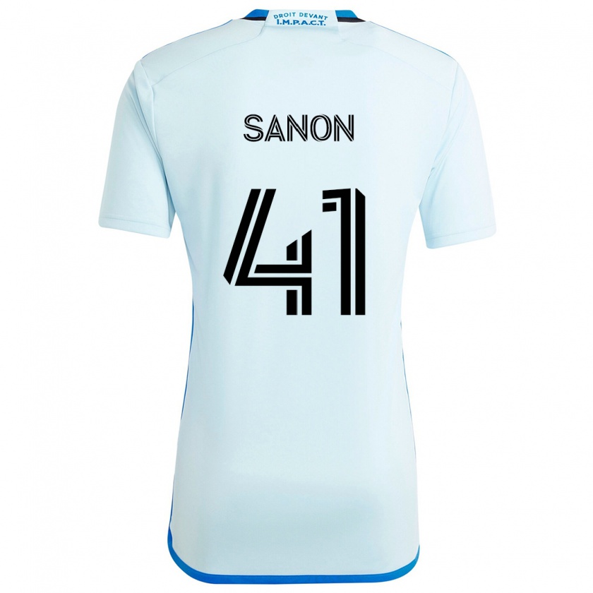 Kandiny Hombre Camiseta Jérémy Sanon #41 Azul Hielo 2ª Equipación 2024/25 La Camisa Chile