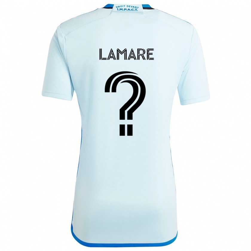 Kandiny Hombre Camiseta Samuel Lamare #0 Azul Hielo 2ª Equipación 2024/25 La Camisa Chile