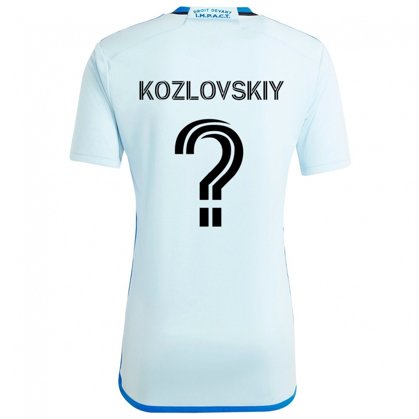 Kandiny Hombre Camiseta Sergei Kozlovskiy #0 Azul Hielo 2ª Equipación 2024/25 La Camisa Chile