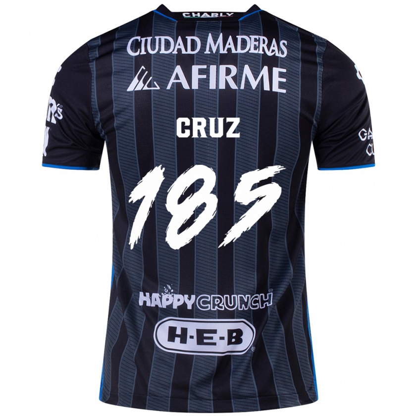 Kandiny Hombre Camiseta Axel Cruz #185 Blanco Negro 2ª Equipación 2024/25 La Camisa Chile