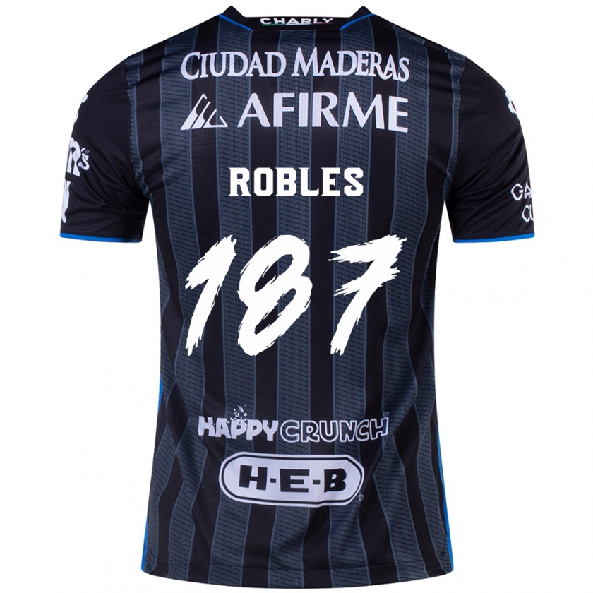 Kandiny Hombre Camiseta Juan Robles #187 Blanco Negro 2ª Equipación 2024/25 La Camisa Chile