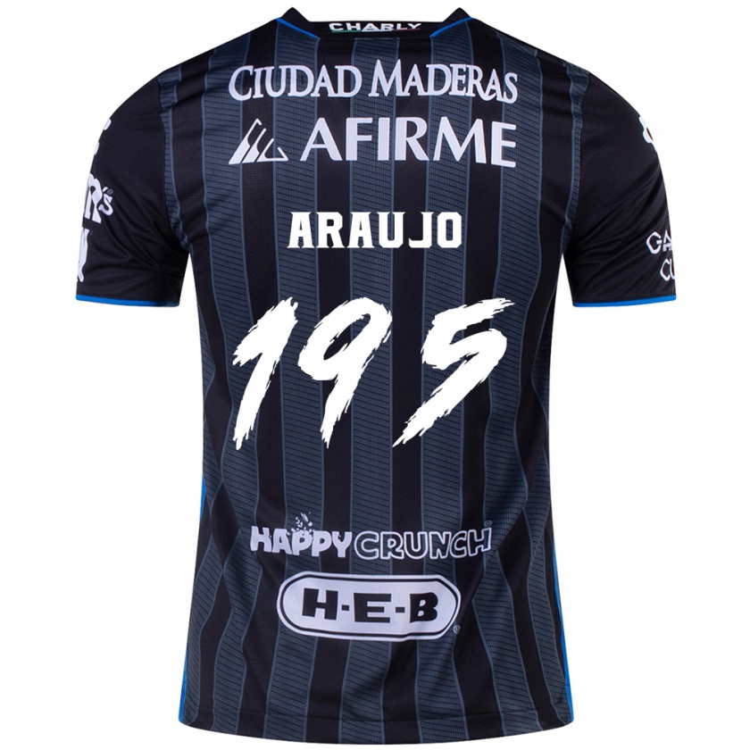 Kandiny Hombre Camiseta Diego Araujo #195 Blanco Negro 2ª Equipación 2024/25 La Camisa Chile