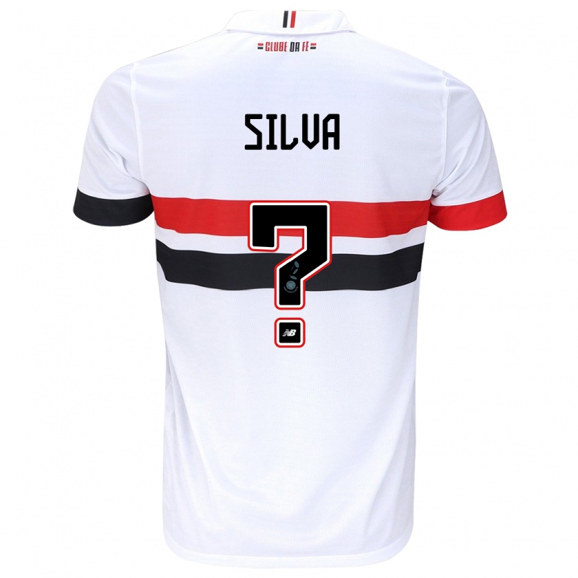 Kandiny Mujer Camiseta Mateus Silva #0 Blanco Rojo Negro 1ª Equipación 2024/25 La Camisa Chile