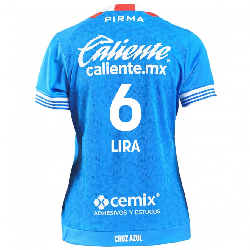 Kandiny Mujer Camiseta Érik Lira #6 Cielo Azul 1ª Equipación 2024/25 La Camisa Chile