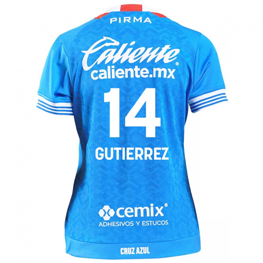 Kandiny Mujer Camiseta Alexis Gutiérrez #14 Cielo Azul 1ª Equipación 2024/25 La Camisa Chile