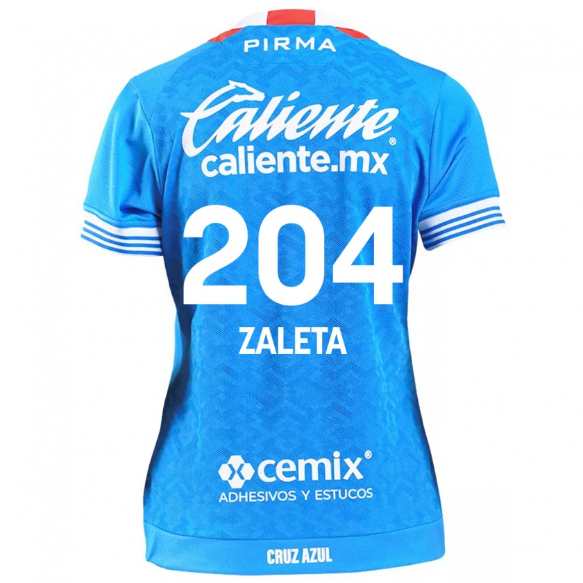 Kandiny Mujer Camiseta Mauro Zaleta #204 Cielo Azul 1ª Equipación 2024/25 La Camisa Chile