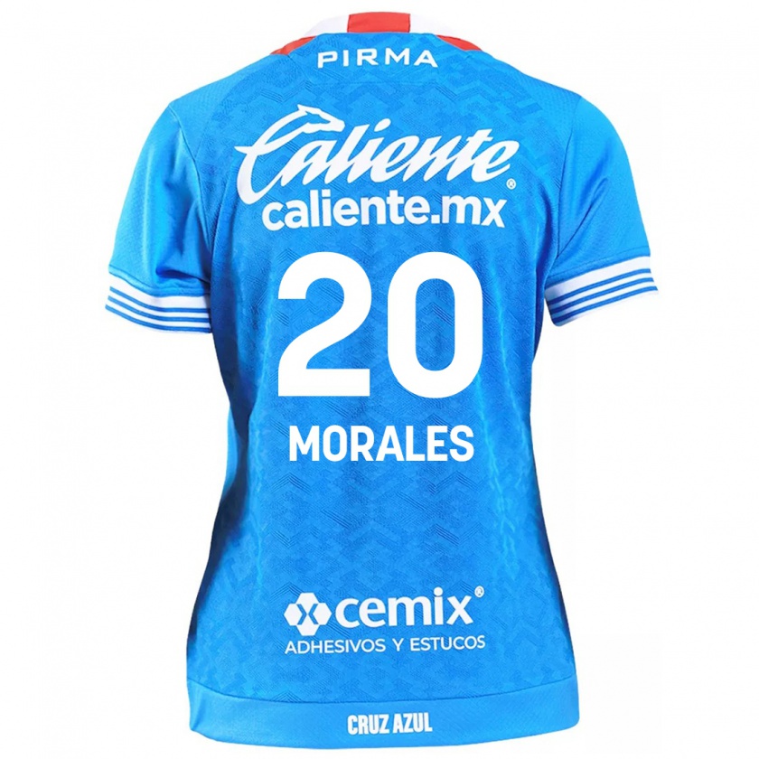 Kandiny Mujer Camiseta Iván Morales #20 Cielo Azul 1ª Equipación 2024/25 La Camisa Chile