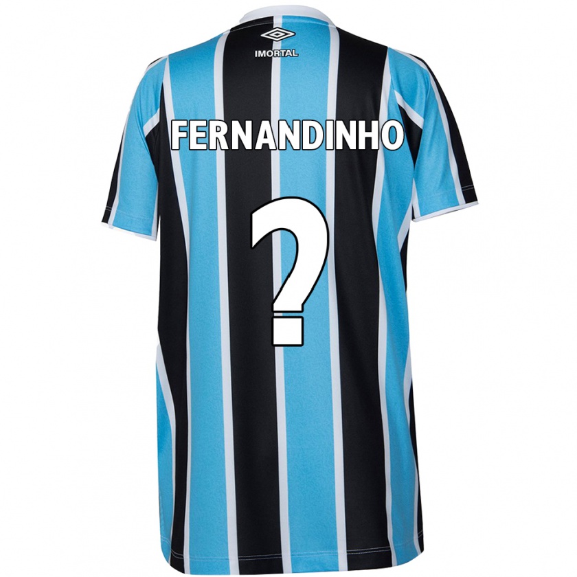 Kandiny Mujer Camiseta Fernandinho #0 Azul Negro Blanco 1ª Equipación 2024/25 La Camisa Chile