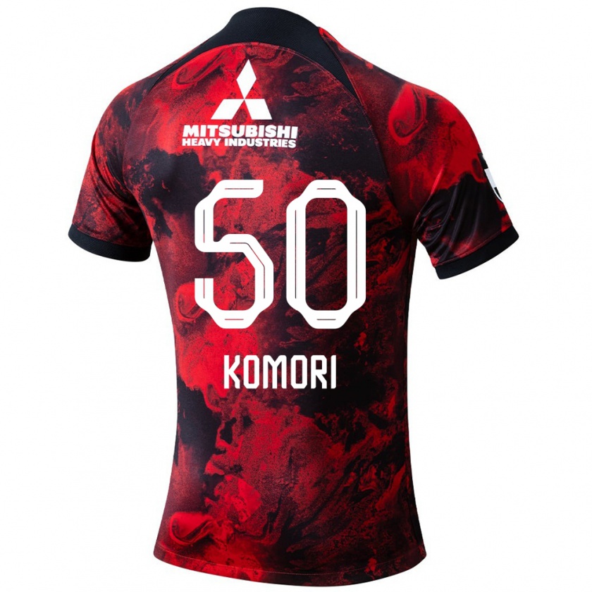 Kandiny Mujer Camiseta Haruki Komori #50 Negro Rojo 1ª Equipación 2024/25 La Camisa Chile