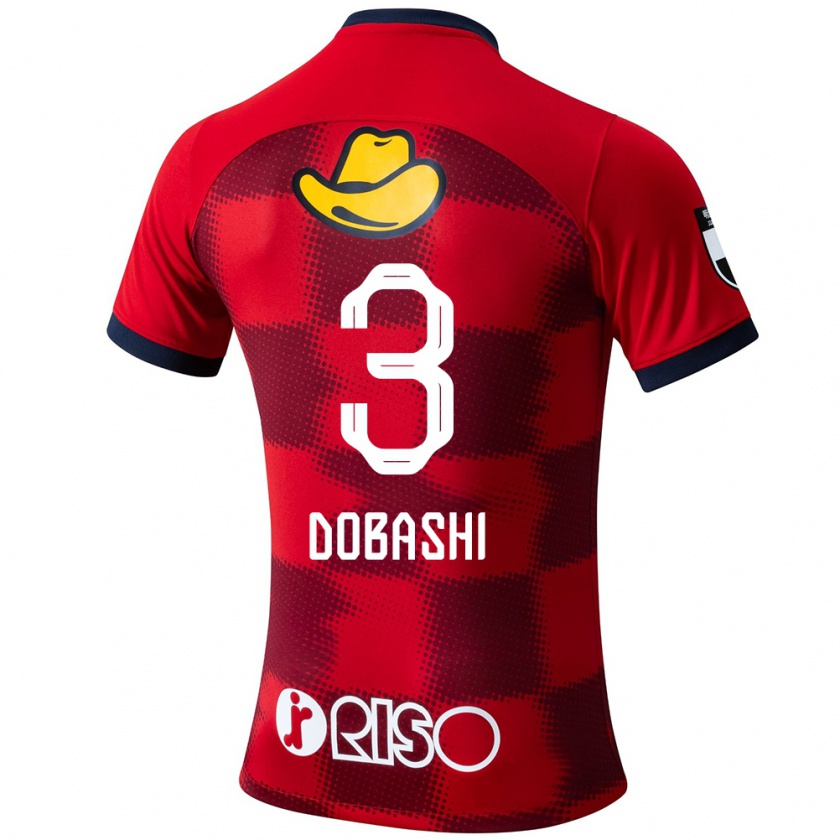 Kandiny Mujer Camiseta Ryunosuke Dobashi #3 Rojo Azul Blanco 1ª Equipación 2024/25 La Camisa Chile