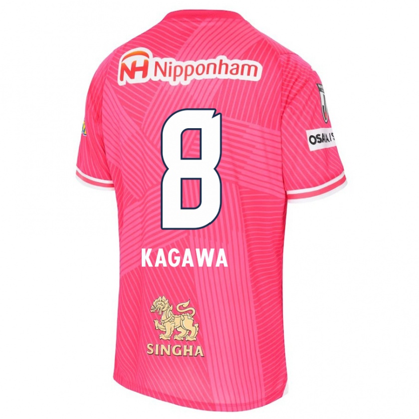 Kandiny Mujer Camiseta Shinji Kagawa #8 Rosa Blanco 1ª Equipación 2024/25 La Camisa Chile