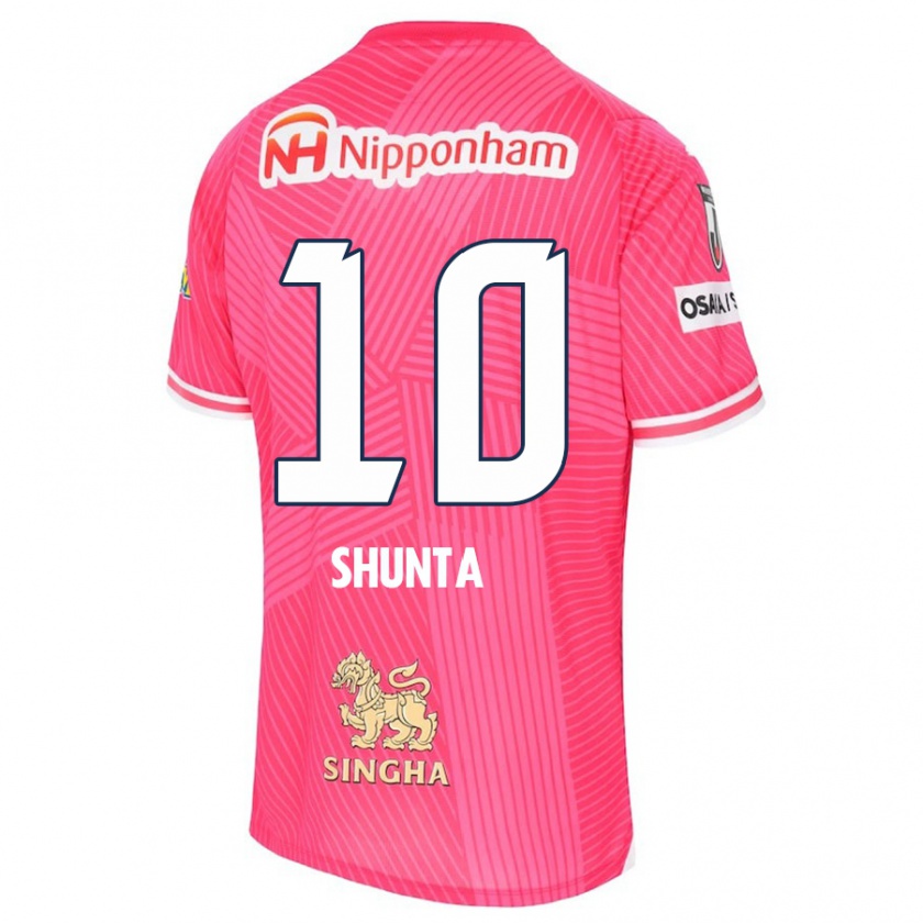 Kandiny Mujer Camiseta Shunta Tanaka #10 Rosa Blanco 1ª Equipación 2024/25 La Camisa Chile