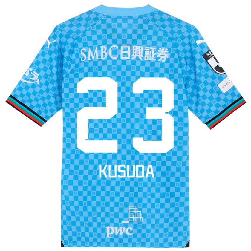 Kandiny Mujer Camiseta Haruki Kusuda #23 Azul Celeste 1ª Equipación 2024/25 La Camisa Chile