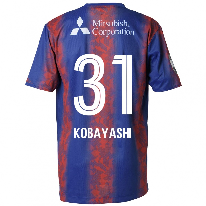 Kandiny Mujer Camiseta Masataka Kobayashi #31 Azul Rojo 1ª Equipación 2024/25 La Camisa Chile