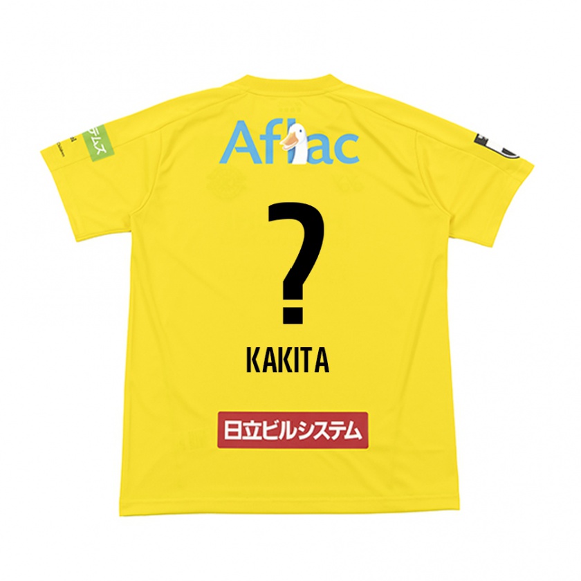 Kandiny Mujer Camiseta Yuki Kakita #0 Amarillo Negro 1ª Equipación 2024/25 La Camisa Chile