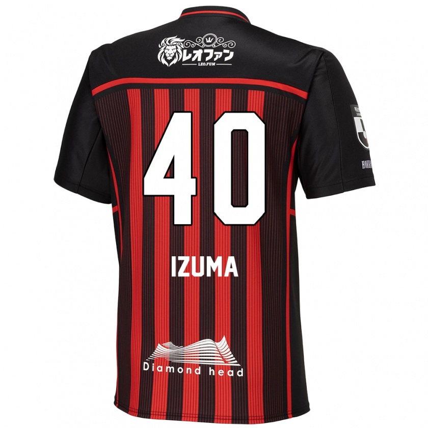 Kandiny Mujer Camiseta Shido Izuma #40 Negro Rojo 1ª Equipación 2024/25 La Camisa Chile