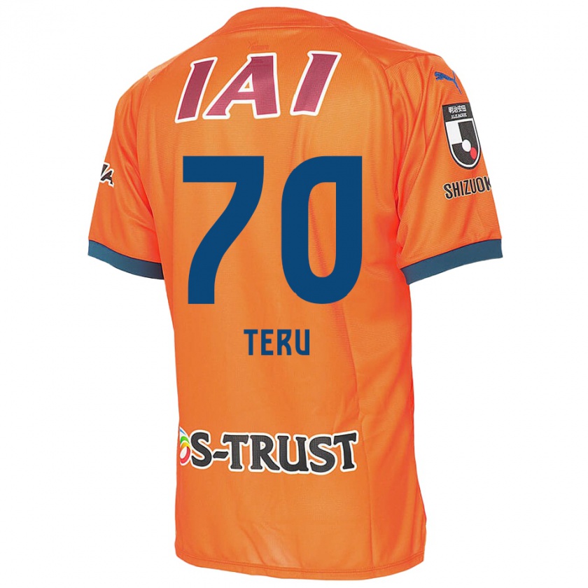 Kandiny Mujer Camiseta Teruki Hara #70 Naranja Azul 1ª Equipación 2024/25 La Camisa Chile