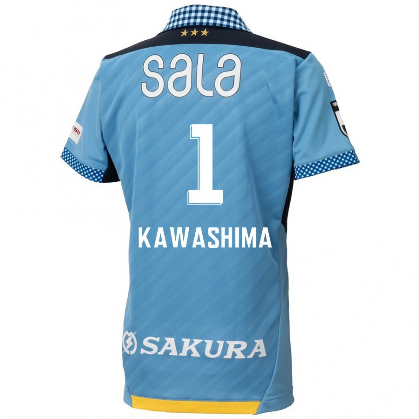 Kandiny Mujer Camiseta Eiji Kawashima #1 Azul Negro 1ª Equipación 2024/25 La Camisa Chile