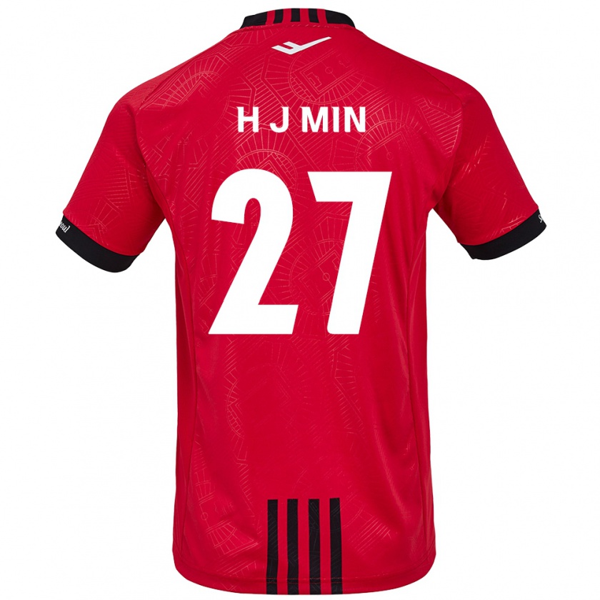 Kandiny Mujer Camiseta Ji-Hoon Min #27 Negro Rojo 1ª Equipación 2024/25 La Camisa Chile