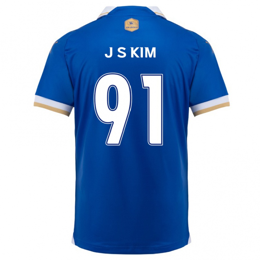 Kandiny Mujer Camiseta Seong-Ju Kim #91 Azul Blanco 1ª Equipación 2024/25 La Camisa Chile