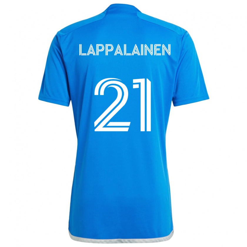 Kandiny Mujer Camiseta Lassi Lappalainen #21 Azul Blanco 1ª Equipación 2024/25 La Camisa Chile