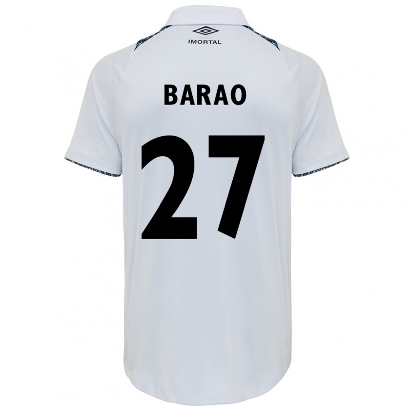 Kandiny Mujer Camiseta Dani Barão #27 Blanco Azul 2ª Equipación 2024/25 La Camisa Chile