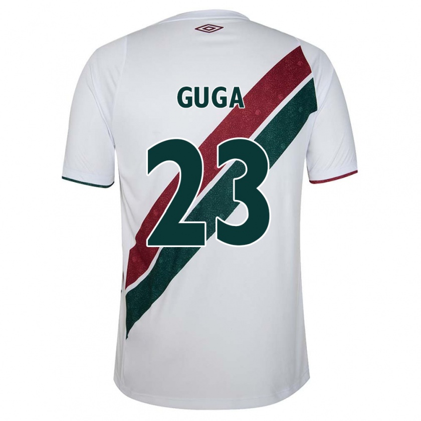 Kandiny Mujer Camiseta Guga #23 Blanco Verde Granate 2ª Equipación 2024/25 La Camisa Chile