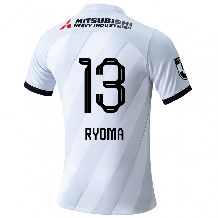 Kandiny Mujer Camiseta Ryoma Watanabe #13 Gris Blanco 2ª Equipación 2024/25 La Camisa Chile