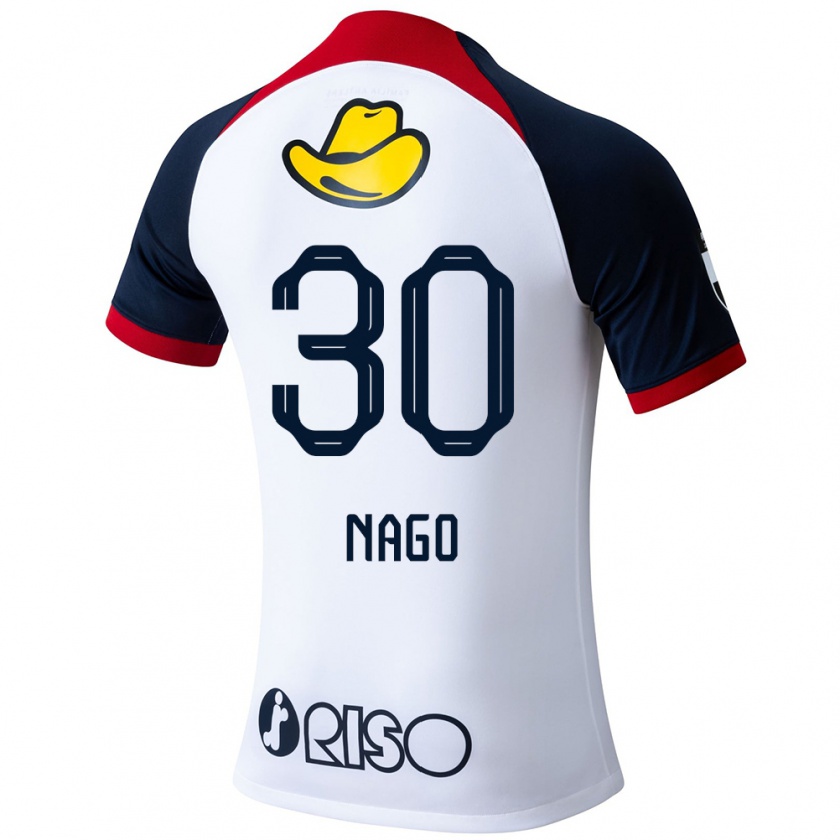 Kandiny Mujer Camiseta Shintaro Nago #30 Blanco Azul Rojo 2ª Equipación 2024/25 La Camisa Chile