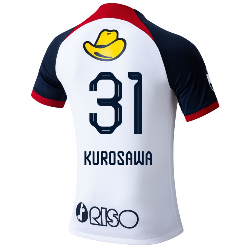 Kandiny Mujer Camiseta Shoei Kurosawa #31 Blanco Azul Rojo 2ª Equipación 2024/25 La Camisa Chile