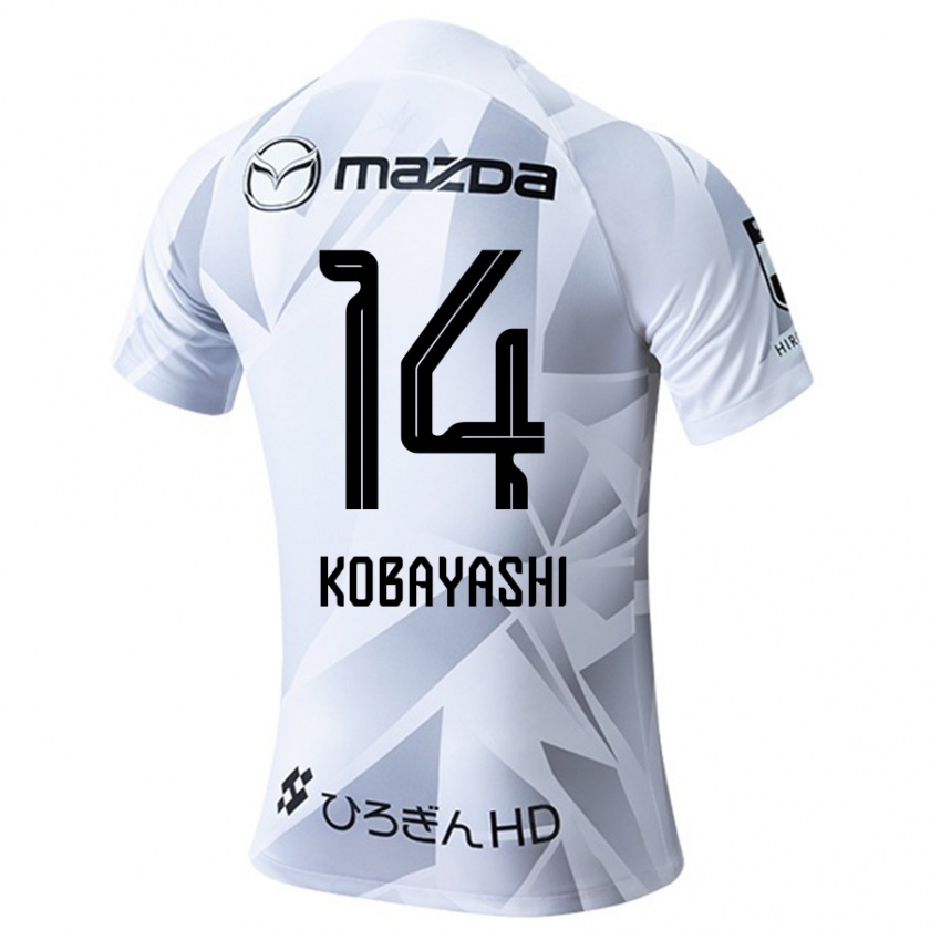 Kandiny Mujer Camiseta Shimon Kobayashi #14 Blanco Gris Negro 2ª Equipación 2024/25 La Camisa Chile