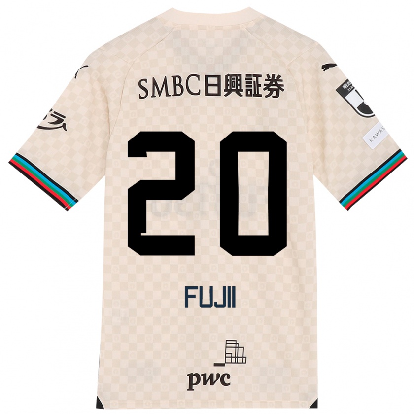 Kandiny Mujer Camiseta Rensuke Fujii #20 Blanco Gris 2ª Equipación 2024/25 La Camisa Chile